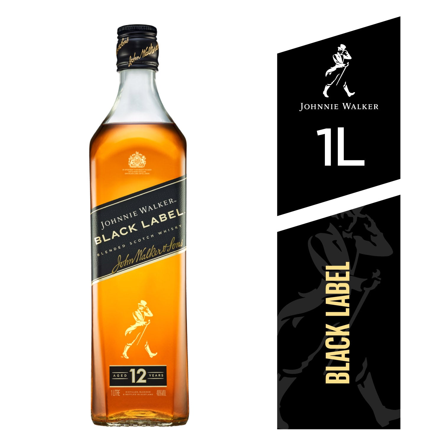 WHISKY JOHNNIE WALKER BLACK LABEL 1000cc